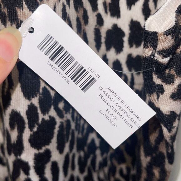 Chico's Womens Black Tan Japanese Leopard Classic Layering Shell Tank Size 2 NWT - Picture 4 of 5